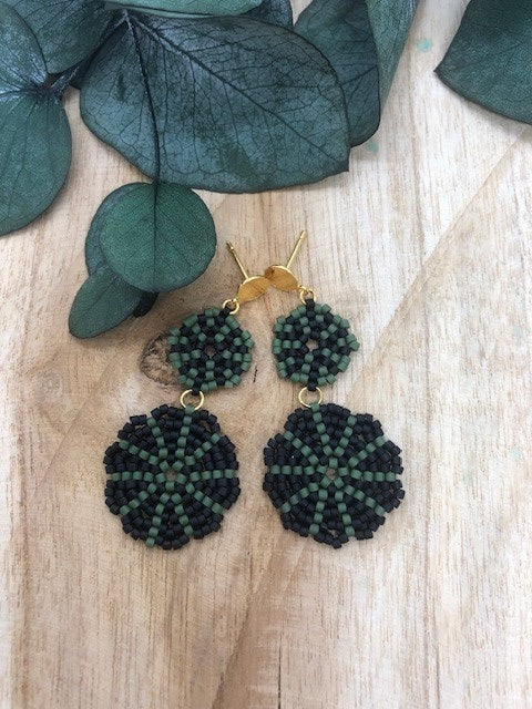 Boucles d'oreilles 2 fleurs ARZON