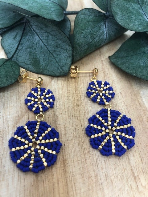 Boucles d'oreilles 2 fleurs ARZON