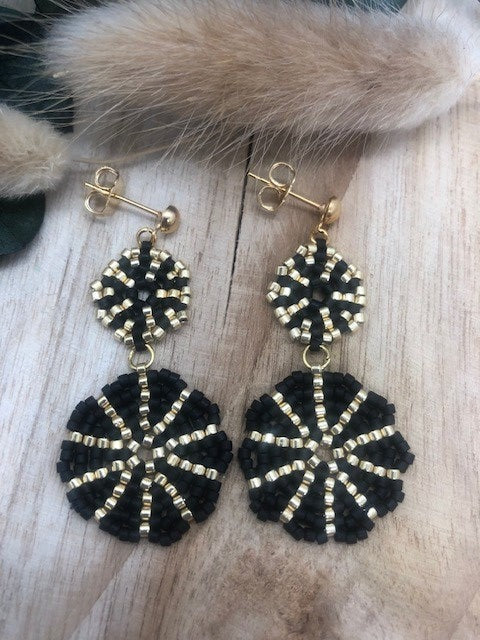 Boucles d'oreilles 2 fleurs ARZON