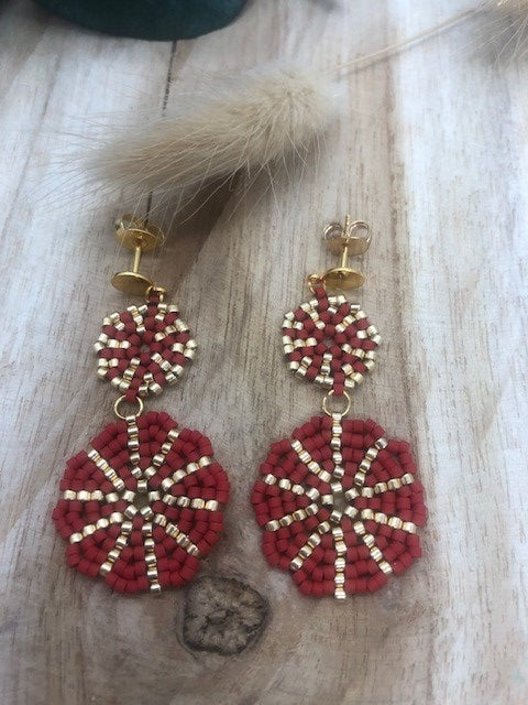 Boucles d'oreilles 2 fleurs ARZON