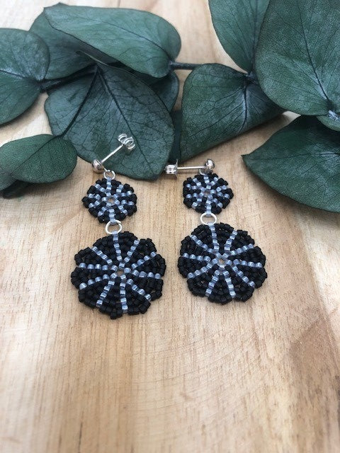 Boucles d'oreilles 2 fleurs ARZON